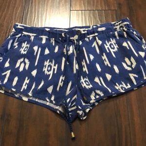 Blue patterned shorts
